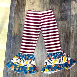 Girls feather bell bottoms